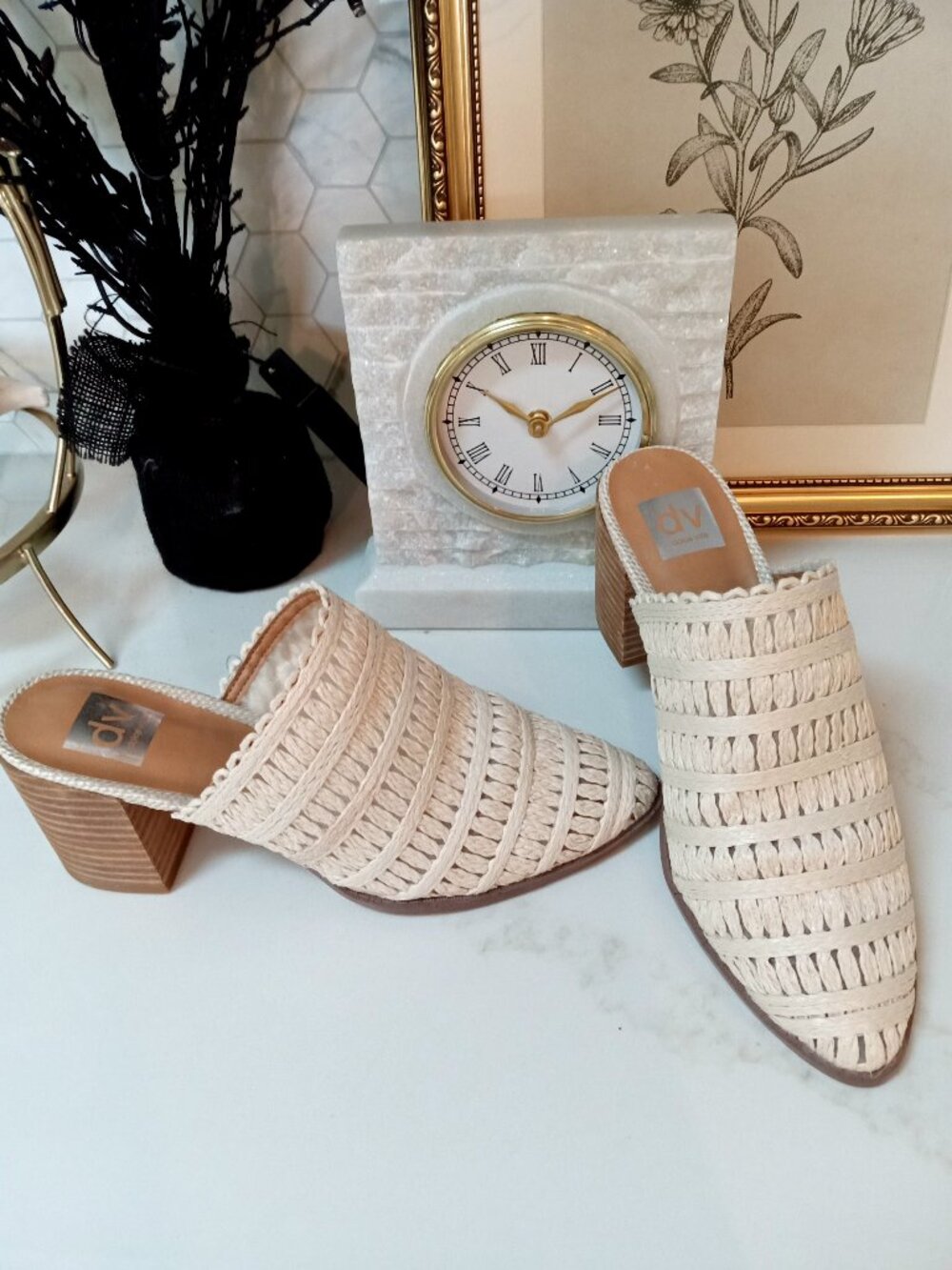 NEW! BOHO WOVEN HEELED MULES SZ 9 1/2